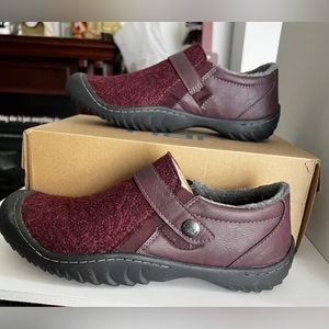 JBU by Jambu Blakely Women's Size 10 M Wine Red Buckle Slip On Athletic Flats